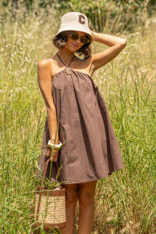Robe SHELL courte chocolat