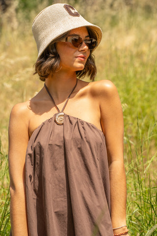 Robe SHELL courte chocolat