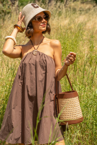 Robe SHELL courte chocolat