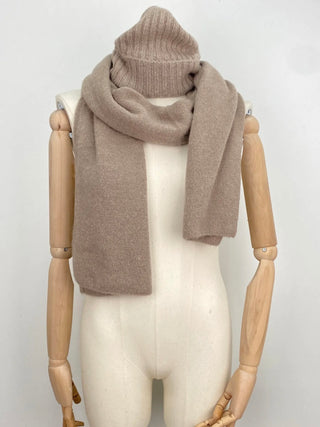 Ensemble BONNET - ÉCHARPE taupe (Pré-commande)