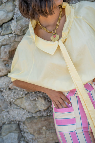 Blouse ballon jaune