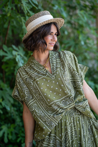 Blouse BANDANA vert