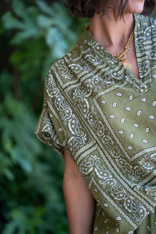 Blouse BANDANA vert