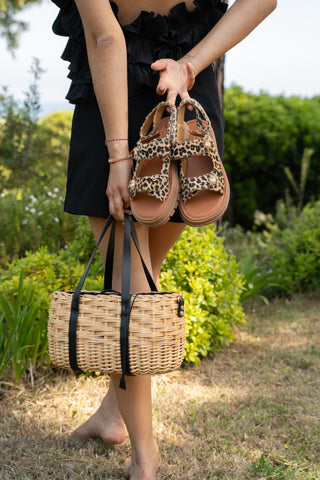 Panier en osier noir