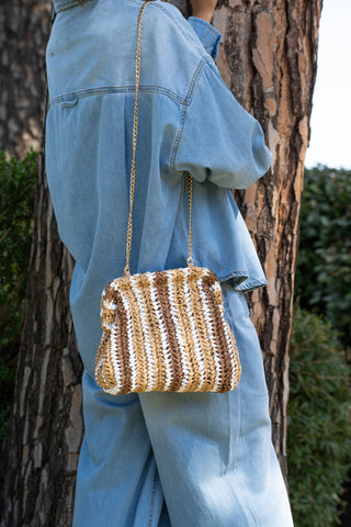 Pochette RAPHIA rayée