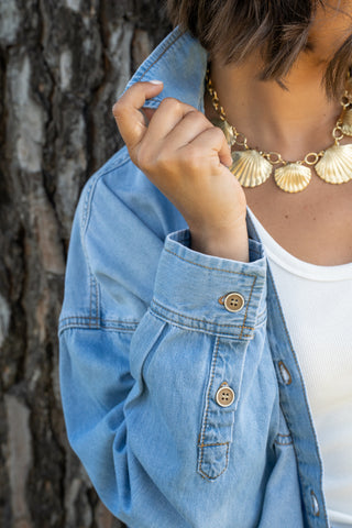 Sur-chemise en jean souple