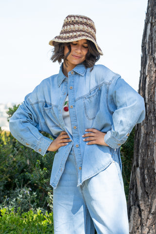 Sur-chemise en jean souple