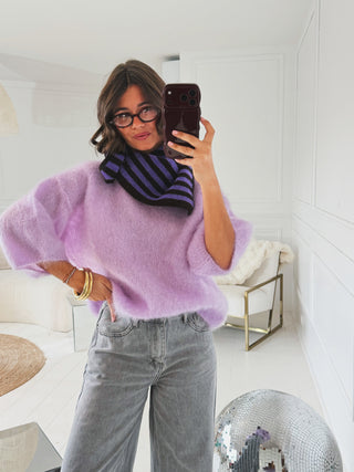 Pull manches 3/4 ZOÉ parme