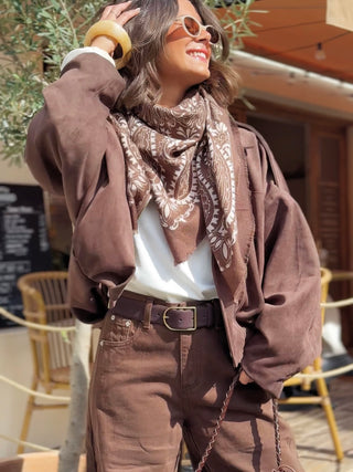 Écharpe BANDANA chocolat