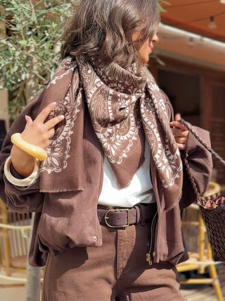 Écharpe BANDANA chocolat