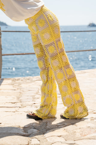 Pantalon CROCHET jaune