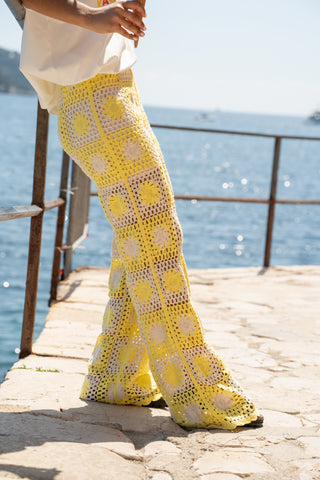 Pantalon CROCHET jaune