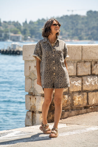 Combi-short OHLALA léopard