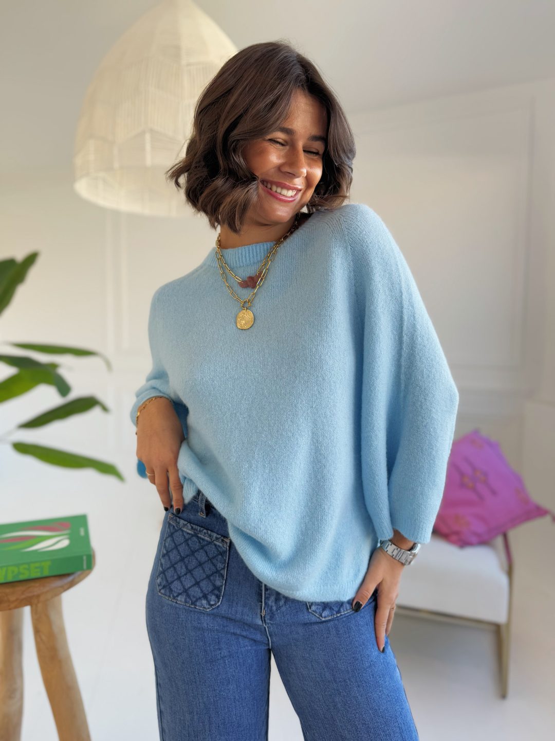 Pull DOUCEUR bleu ciel – Image 4