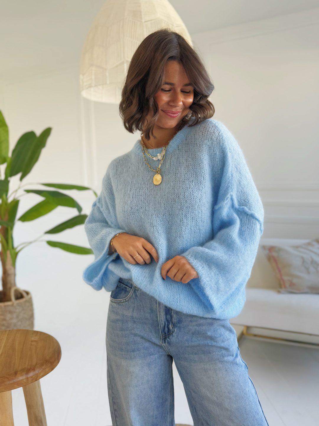 Pull PASTEL en mohair bleu ciel – Image 2