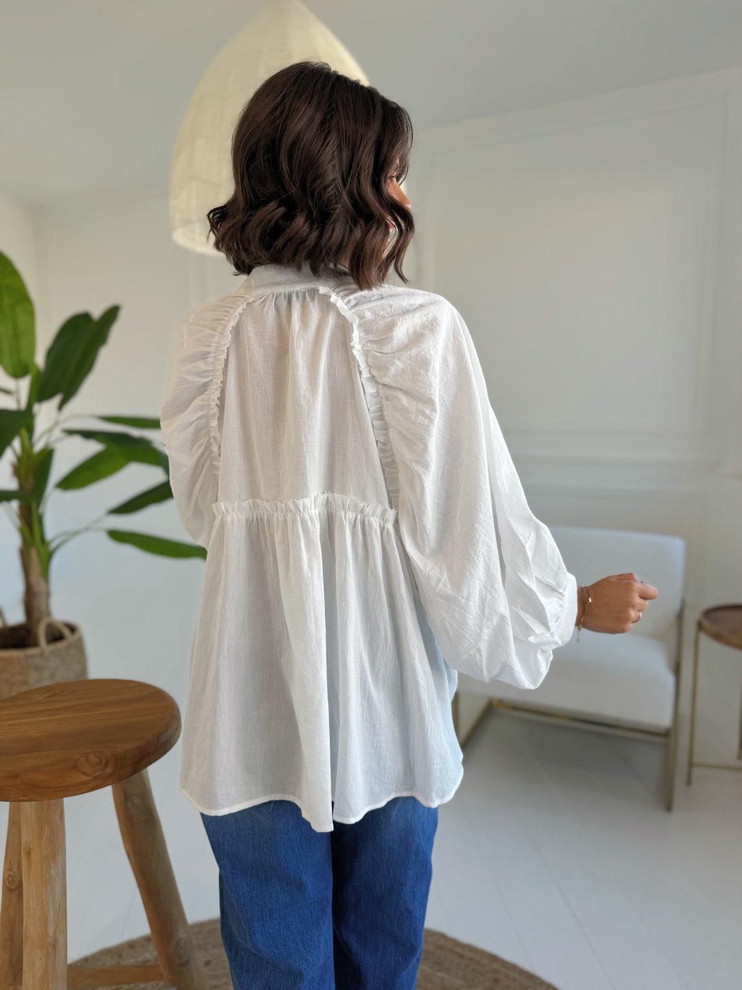 Blouse ROMANE blanche – Image 2