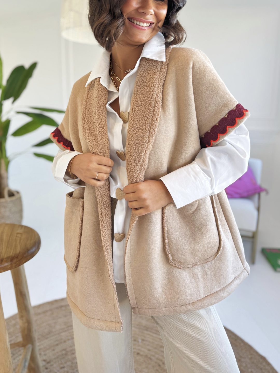 Veste BOHO beige