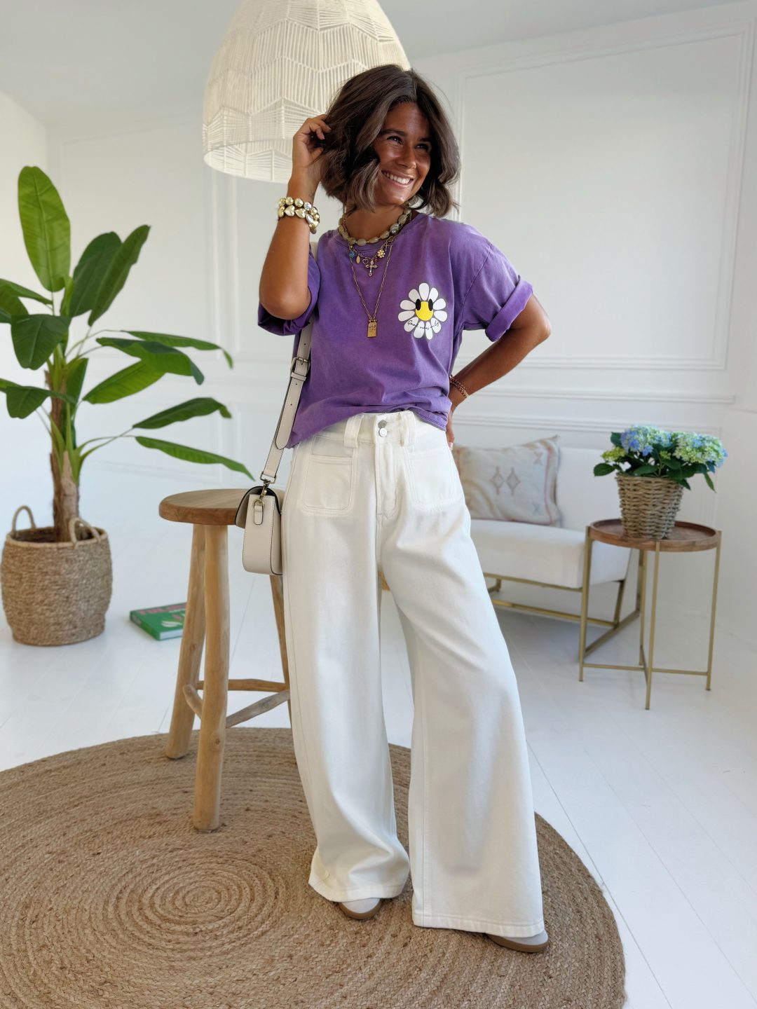 Tee-shirt GOOD VIBES violet – Image 2