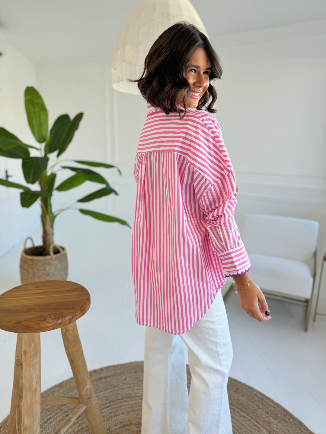 Chemise SUNNY rayé rose – Image 4