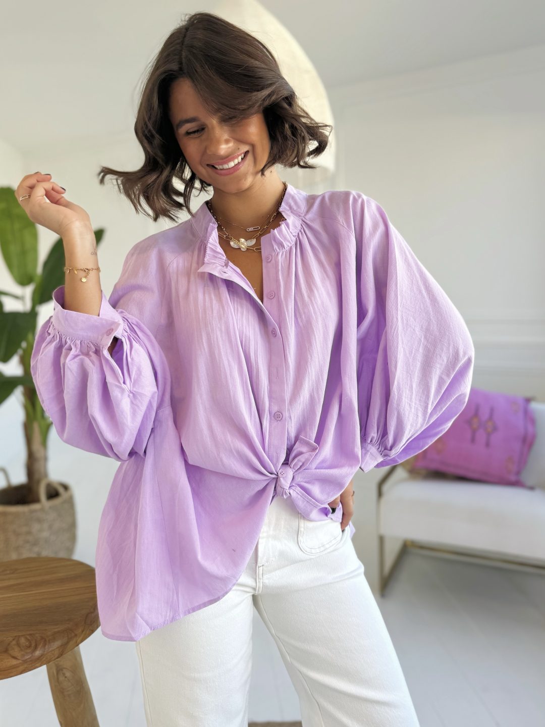 Blouse ROMANE parme – Image 3