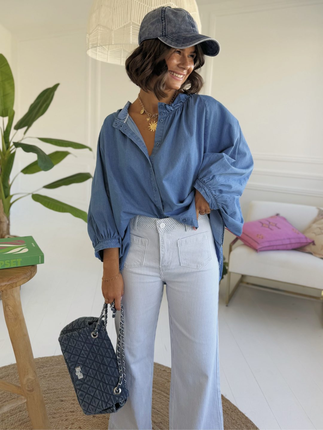 Blouse ROMANE en jean – Image 3