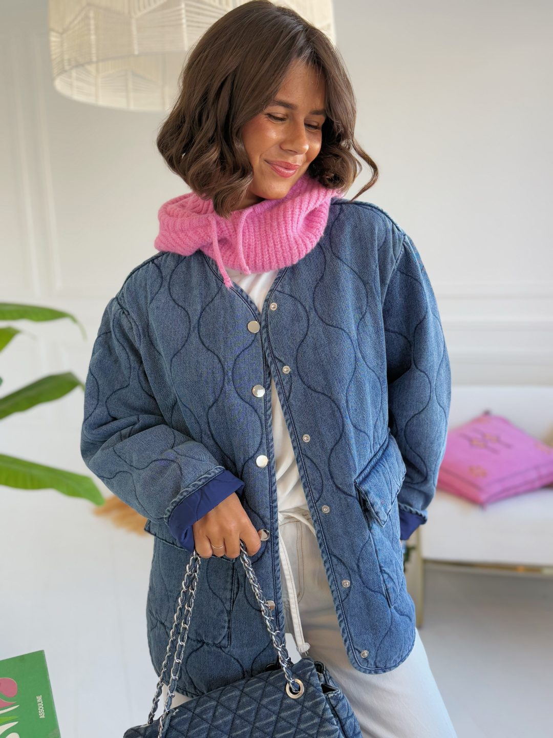 Veste COOPER en jean matelassé – Image 3