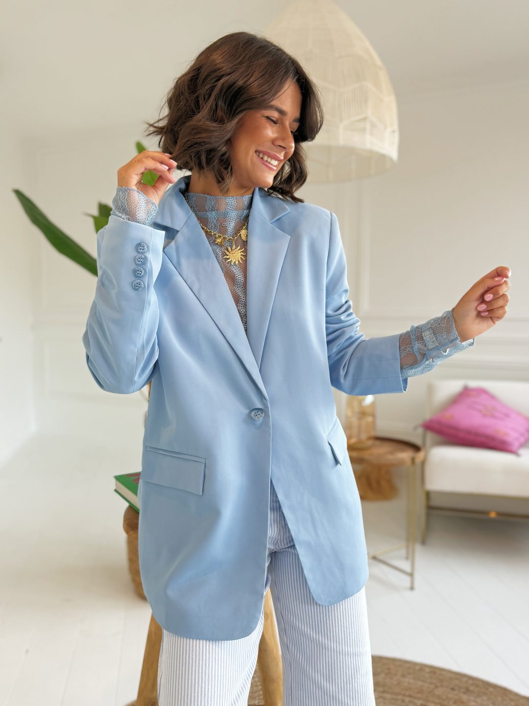 Blazer bleu ciel – Image 4