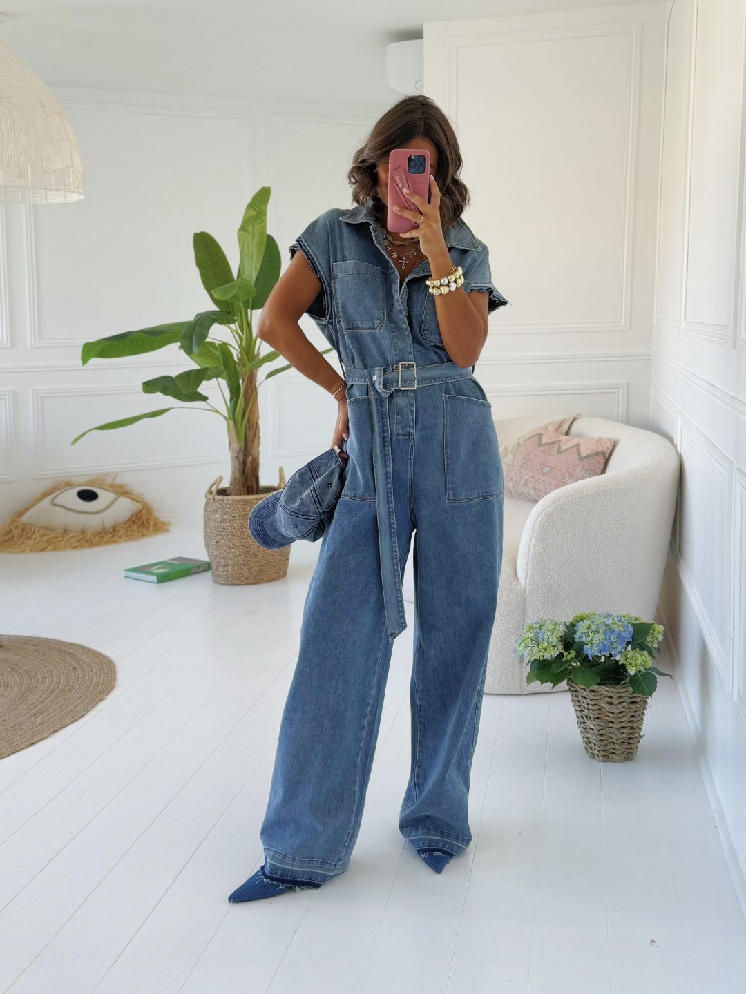 Combinaison oversize en jean