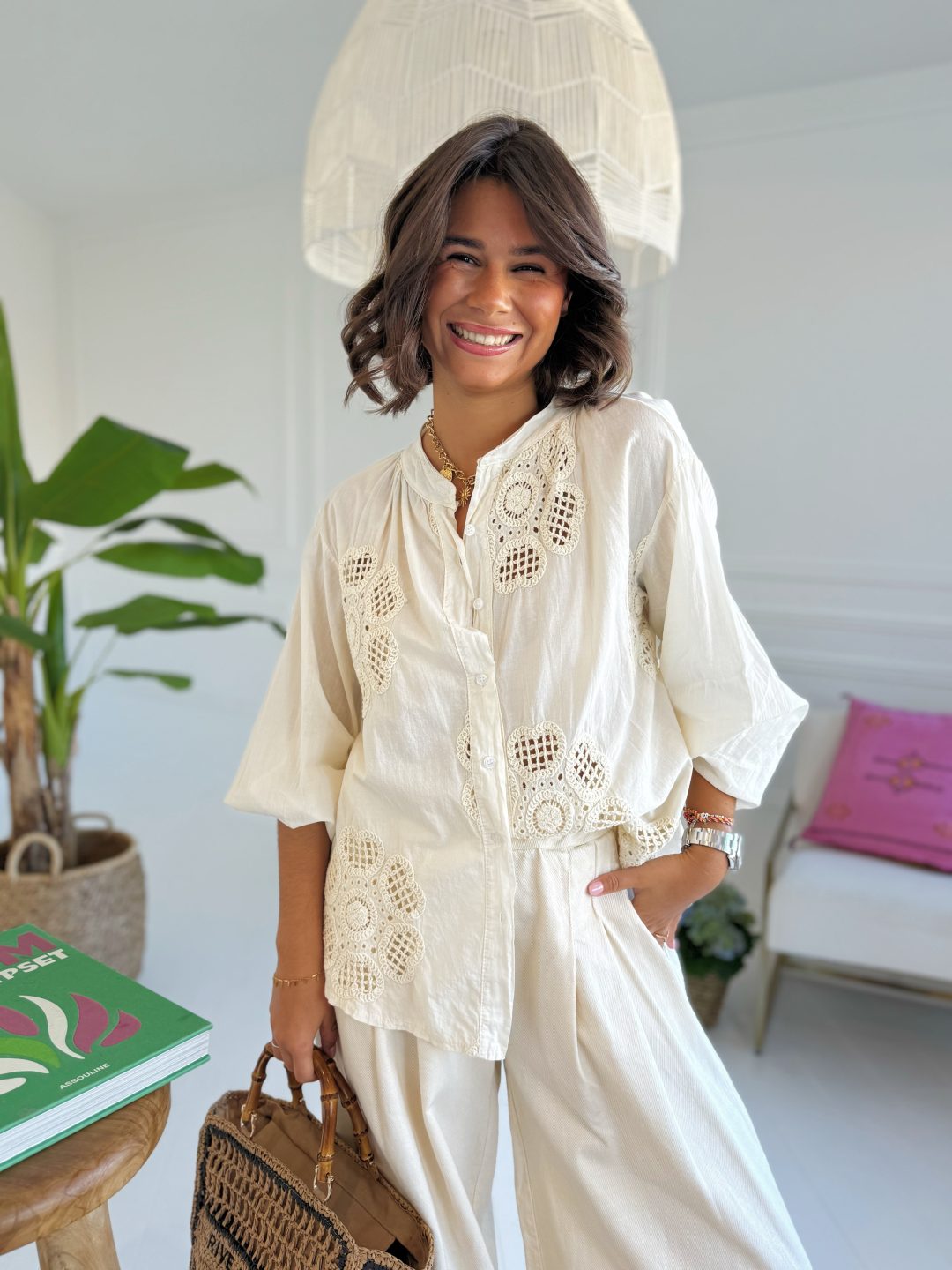 Blouse ALBA en coton écru – Image 2