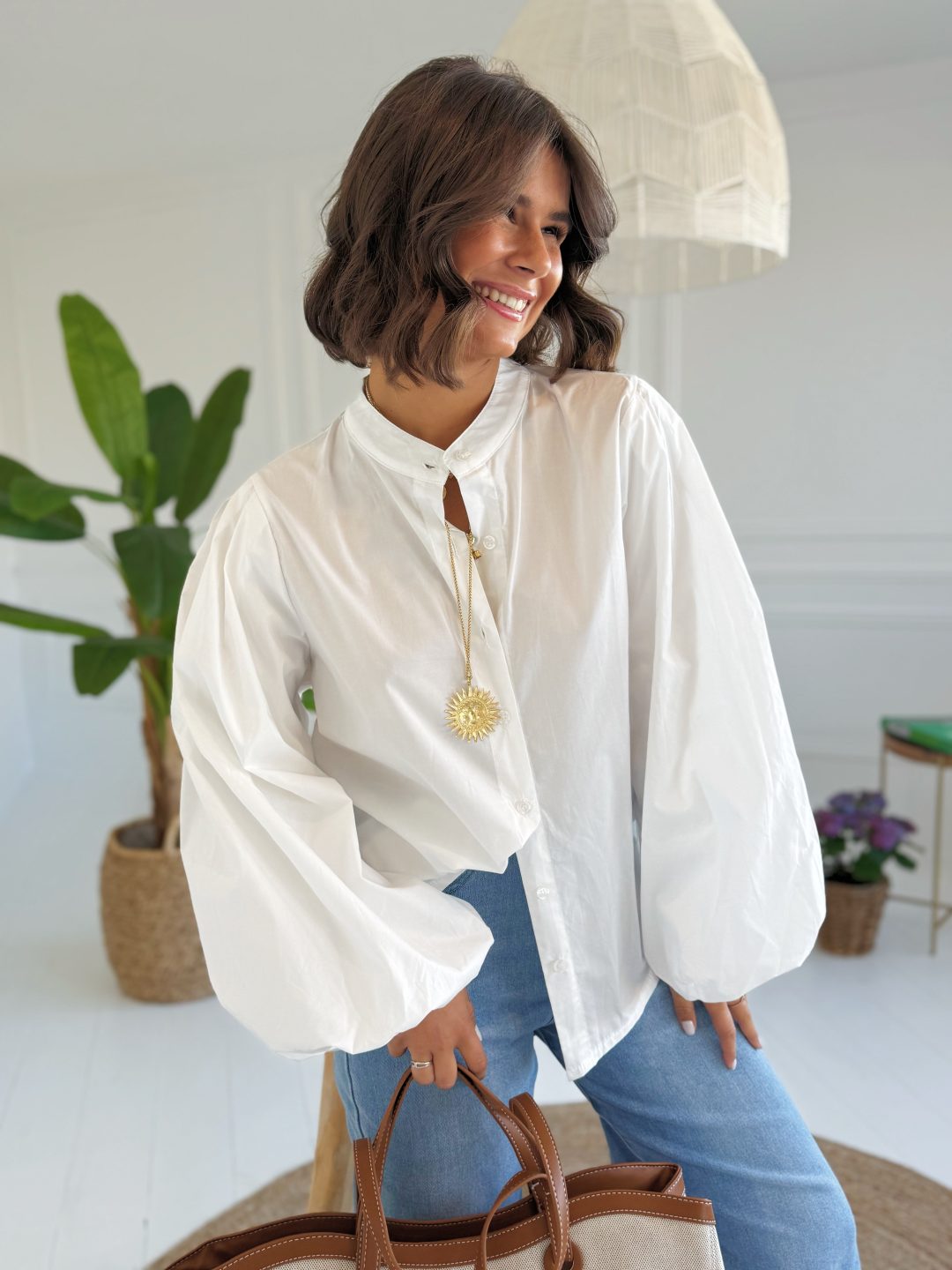 Blouse GIGI manches longues blanche